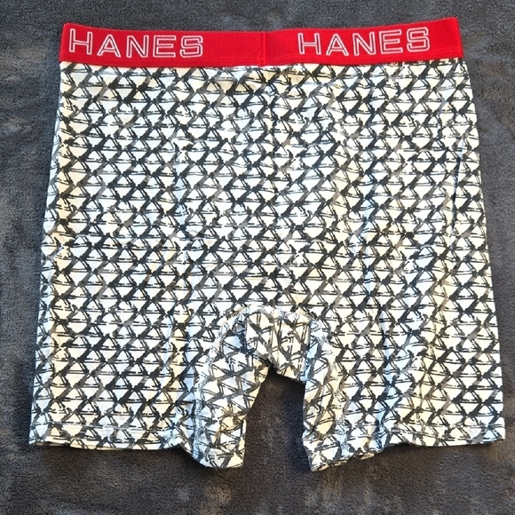 Hanes Comfort Flex Fit Boxer Briefs - Black and White - Picture 4 of 4